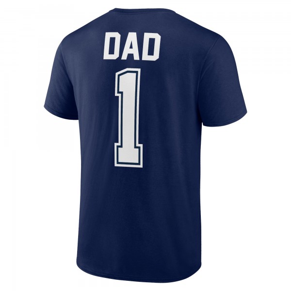 New York Yankees Navy Fathers Day #1 Dad T-Shirt