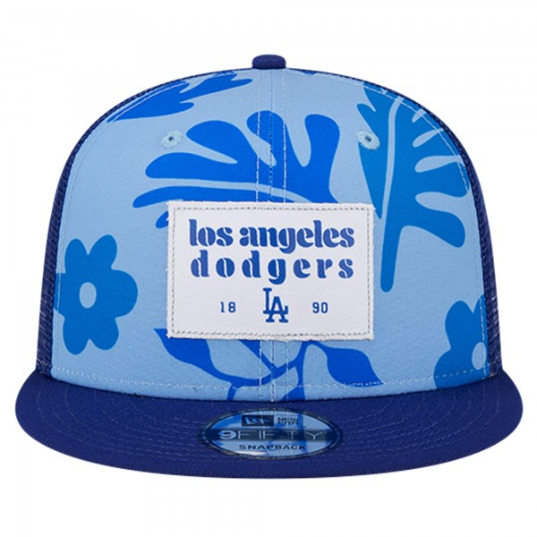 Бейсболка Los Angeles Dodgers New Era Royal Bikini Bottom Trucker 9FIFTY Snapback