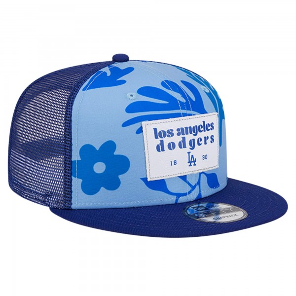 Бейсболка Los Angeles Dodgers New Era Royal Bikini Bottom Trucker 9FIFTY Snapback
