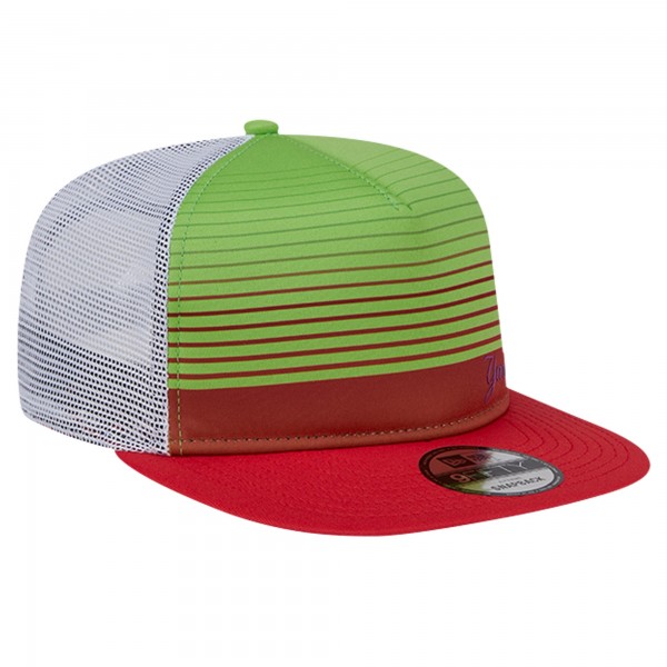 Бейсболка New York Yankees New Era Red Neon Horizon A-Frame Trucker 9FIFTY Snapback