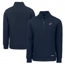 Los Angeles Dodgers Cutter & Buck Navy Cooperstown Collection Roam Eco Recycled Quarter-Zip Pullover