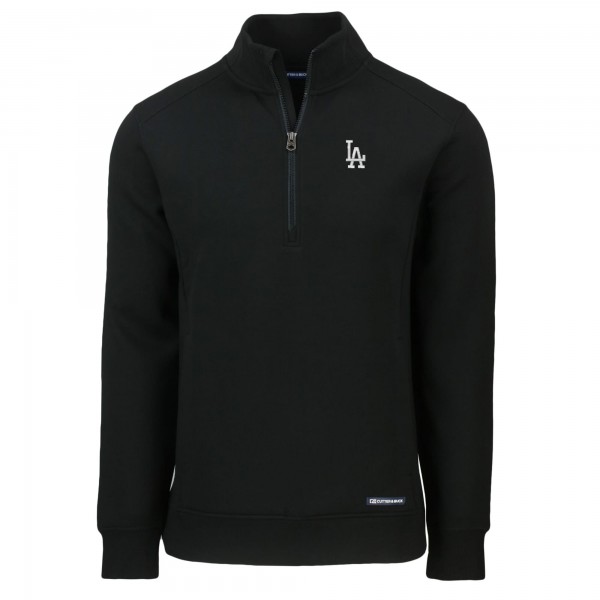Los Angeles Dodgers Cutter & Buck Black Roam Eco Recycled Quarter-Zip Pullover