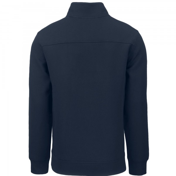 New York Yankees Cutter & Buck Navy Roam Eco Recycled Quarter-Zip Pullover