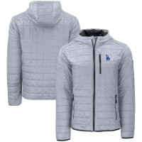 Los Angeles Dodgers Cutter & Buck Gray Rainier Primaloft Eco Full-Zip Hooded Jacket