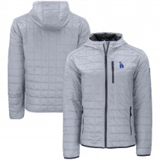 Los Angeles Dodgers Cutter & Buck Gray Rainier Primaloft Eco Full-Zip Hooded Jacket