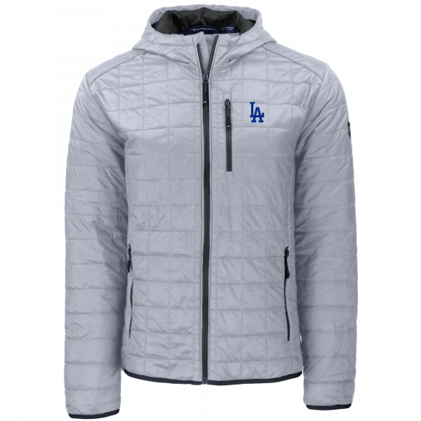 Los Angeles Dodgers Cutter & Buck Gray Rainier Primaloft Eco Full-Zip Hooded Jacket