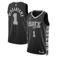 Джерси Unisex San Antonio Spurs Victor Wembanyama Jordan Brand Black Swingman - Statement Edition