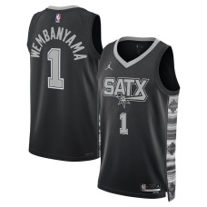 Джерси Unisex San Antonio Spurs Victor Wembanyama Jordan Brand Black Swingman - Statement Edition