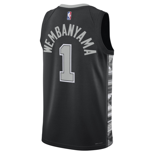 Джерси Unisex San Antonio Spurs Victor Wembanyama Jordan Brand Black Swingman - Statement Edition