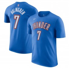 Футболка Oklahoma City Thunder Chet Holmgren Nike Blue Icon Edition Name & Number