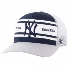 Бейсболка New York Yankees 47 Navy Gridiron Super Stripe Relaxed Trucker Hitch