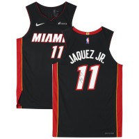 Игровая джерси Jaime Jaquez Jr. Miami Heat Autographed Fanatics Authentic Nike Black Icon Authentic