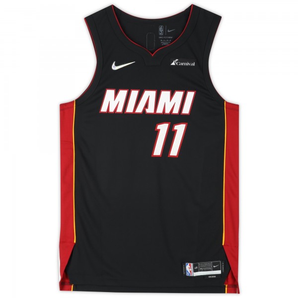 Игровая джерси Jaime Jaquez Jr. Miami Heat Autographed Fanatics Authentic Nike Black Icon Authentic