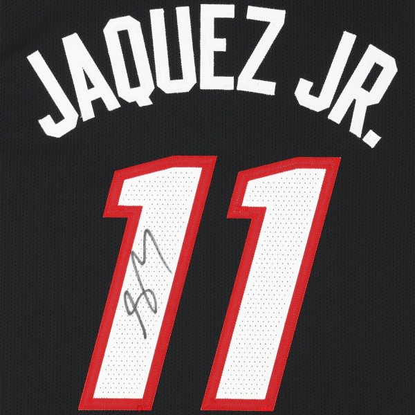 Игровая джерси Jaime Jaquez Jr. Miami Heat Autographed Fanatics Authentic Nike Black Icon Authentic