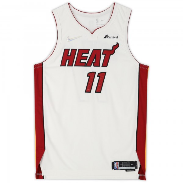Игровая джерси Jaime Jaquez Jr. Miami Heat Autographed Fanatics Authentic Nike White Association Authentic