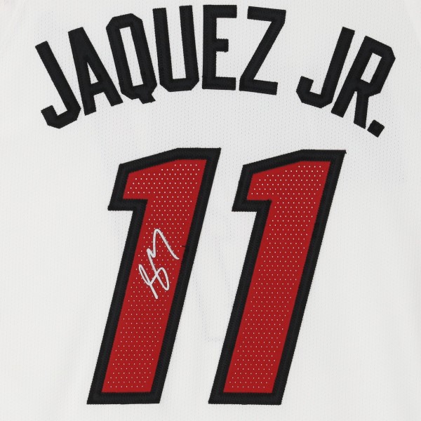 Игровая джерси Jaime Jaquez Jr. Miami Heat Autographed Fanatics Authentic Nike White Association Authentic