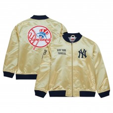 New York Yankees Mitchell & Ness Gold OG 2.0 Lightweight Satin Full-Zip Jacket