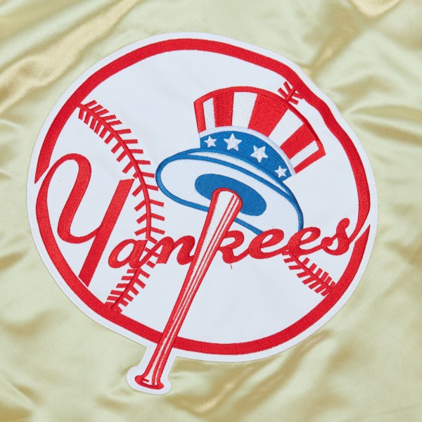 New York Yankees Mitchell & Ness Gold OG 2.0 Lightweight Satin Full-Zip Jacket