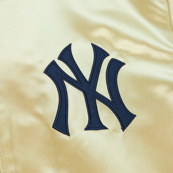 New York Yankees Mitchell & Ness Gold OG 2.0 Lightweight Satin Full-Zip Jacket