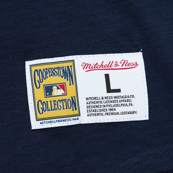 New York Yankees Mitchell & Ness Navy Cooperstown Collection Legendary Raglan Slub Henley 3/4-Sleeve T-Shirt