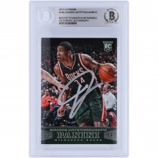 Giannis Antetokounmpo Milwaukee Bucks Autographed 2013-14 Panini Silver Ink #194 Beckett Fanatics Witnessed Authenticated Rookie Card