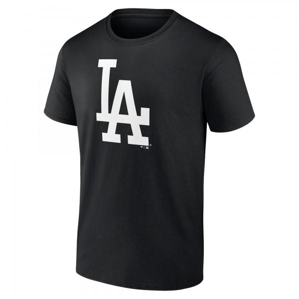 Los Angeles Dodgers Black Monochrome Personalized Name & Number T-Shirt