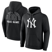 Толстовка New York Yankees Black Monochrome Personalized Name & Number