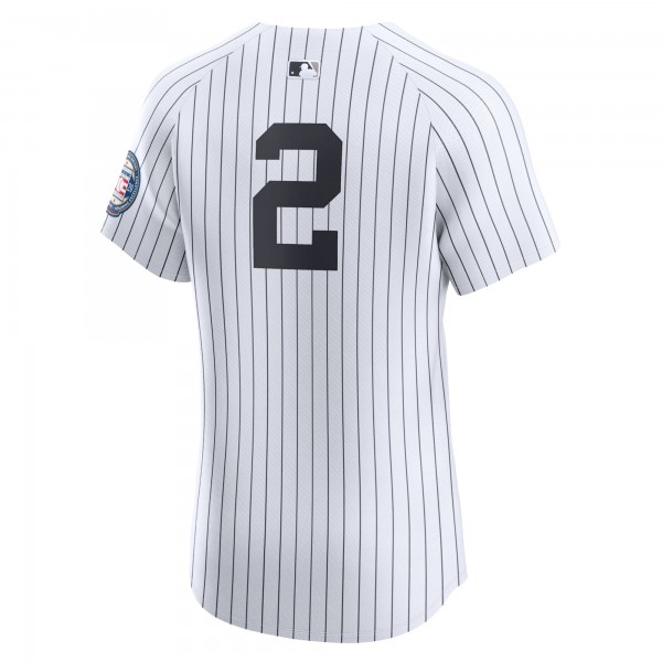 Джерси New York Yankees Derek Jeter Nike White Home 2020 Hall of Fame Induction Patch Elite Player