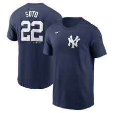 New York Yankees Juan Soto Nike Navy 2024 Fuse Name & Number T-Shirt