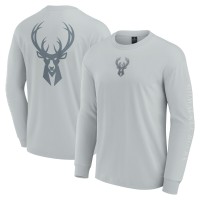 Футболка с длинным рукавом Milwaukee Bucks Elements Strive - Gray