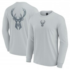 Футболка с длинным рукавом Milwaukee Bucks Elements Strive - Gray