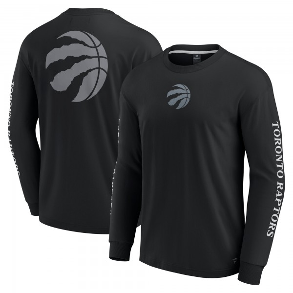 Toronto Raptors Fanatics Black Elements Strive Long Sleeve T-Shirt