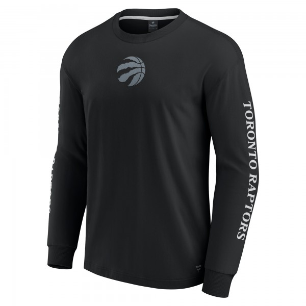 Toronto Raptors Fanatics Black Elements Strive Long Sleeve T-Shirt