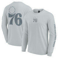 Футболка с длинным рукавом Philadelphia 76ers Fanatics Gray Elements Strive