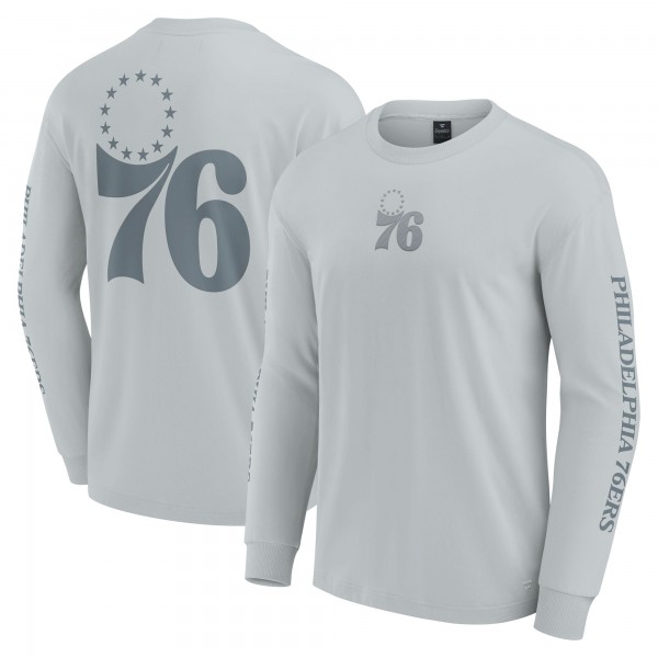 Philadelphia 76ers Fanatics Gray Elements Strive Long Sleeve T-Shirt