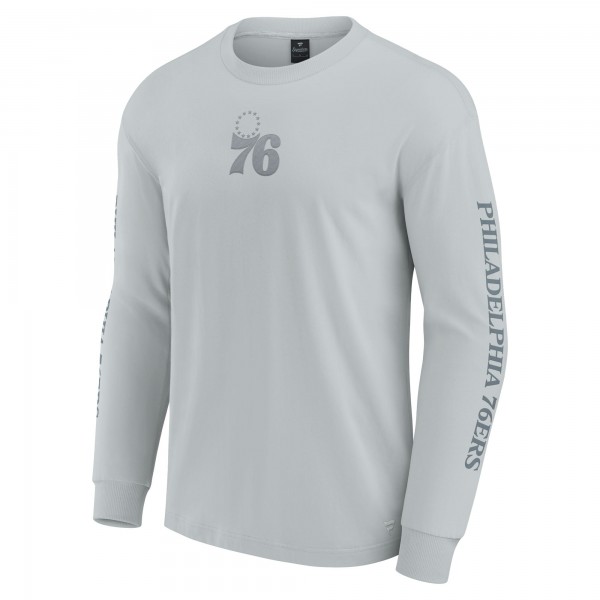 Philadelphia 76ers Fanatics Gray Elements Strive Long Sleeve T-Shirt
