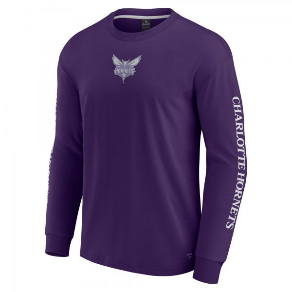 Футболка с длинным рукавом Charlotte Hornets Purple Elements Strive