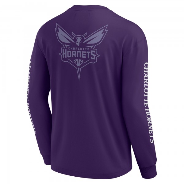 Футболка с длинным рукавом Charlotte Hornets Purple Elements Strive