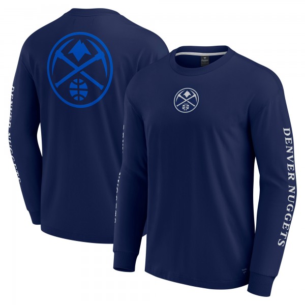 Denver Nuggets Fanatics Navy Elements Strive Long Sleeve T-Shirt