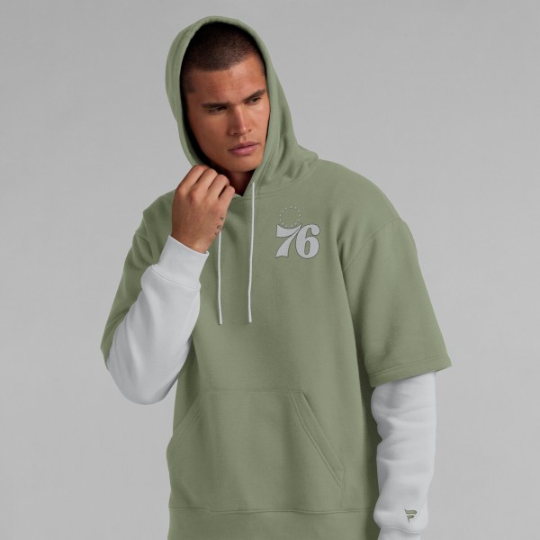 Philadelphia 76ers Fanatics Olive Elements Sleek Pullover Hoodie