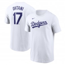 Los Angeles Dodgers Shohei Ohtani Nike White 2024 Fuse Name & Number T-Shirt