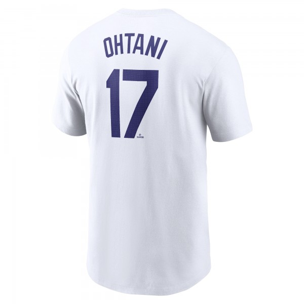 Los Angeles Dodgers Shohei Ohtani Nike White 2024 Fuse Name & Number T-Shirt