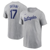 Футболка Los Angeles Dodgers Shohei Ohtani Nike Gray 2024 Fuse Name & Number