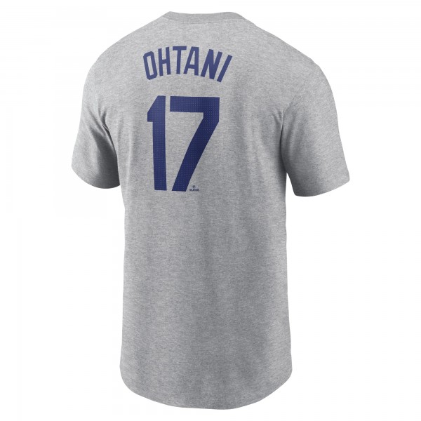 Los Angeles Dodgers Shohei Ohtani Nike Gray 2024 Fuse Name & Number T-Shirt