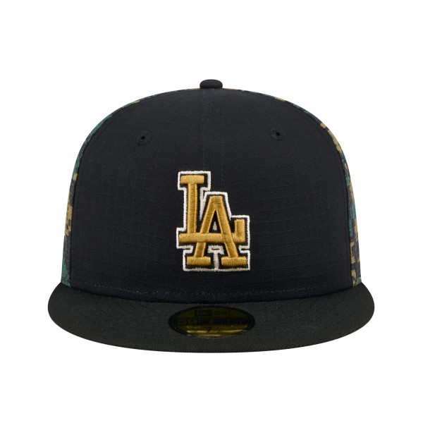 Бейсболка Los Angeles Dodgers New Era Black Digi Camo 59FIFTY