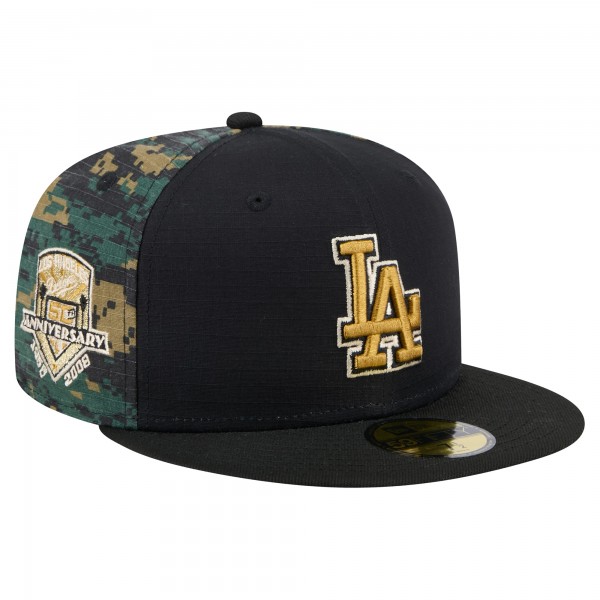 Бейсболка Los Angeles Dodgers New Era Black Digi Camo 59FIFTY