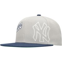 New York Yankees Mitchell & Ness Gray Knock Out Panel Snapback Hat