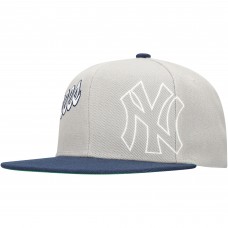 New York Yankees Mitchell & Ness Gray Knock Out Panel Snapback Hat