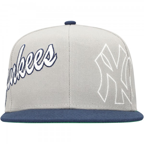 New York Yankees Mitchell & Ness Gray Knock Out Panel Snapback Hat