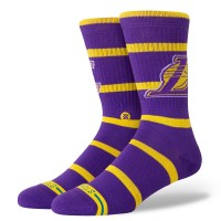 Unisex Los Angeles Lakers Stance Prep Stripe Crew Sock